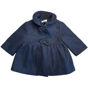 Navy peacoat. Infant girl. Size 3-6 months.